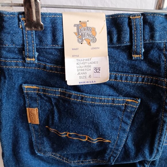 Womens Jeans 30x32 6 NEW Texas Jeans Low Rise Stretch Denim BOOTCUT Made USA - Picture 8 of 8